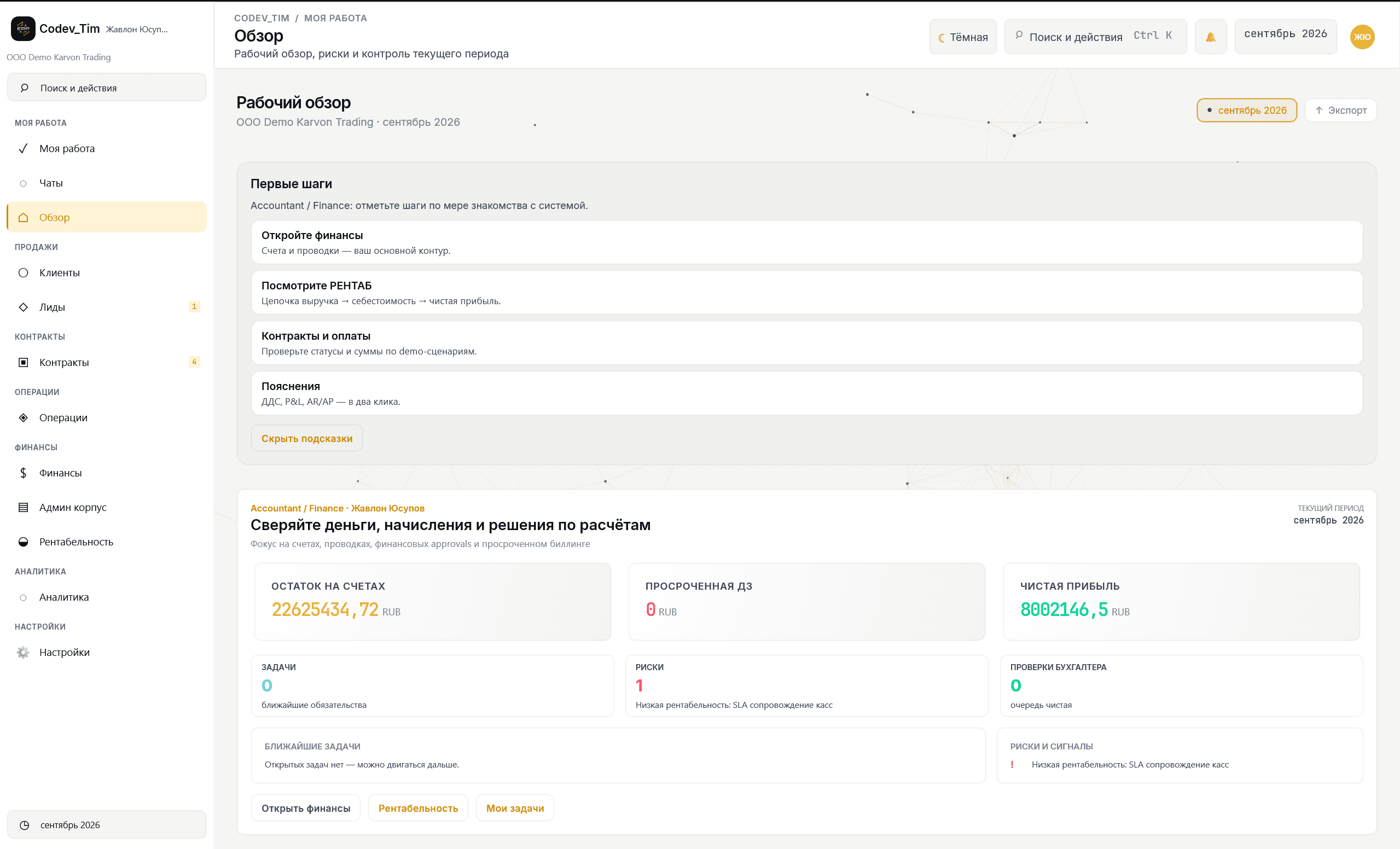Financial ERP: рабочий обзор, риски, проверки бухгалтера и быстрые переходы